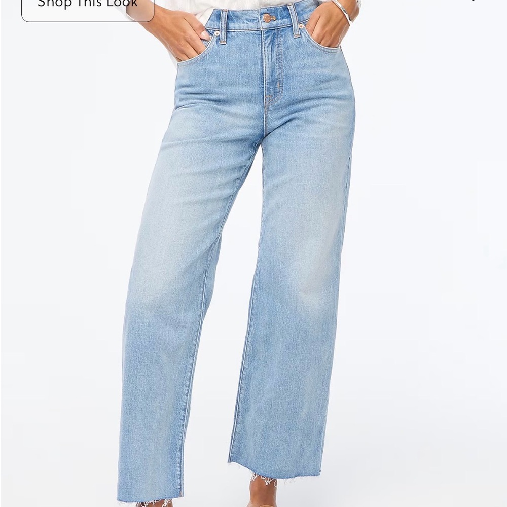 J. Crew slim wide leg cropped jeans